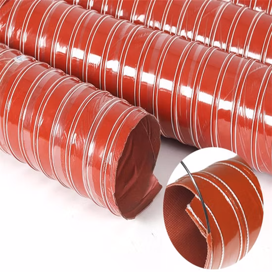 Heat Resistant Spiral Air Heating Duct Flexible Exhaust Pipe