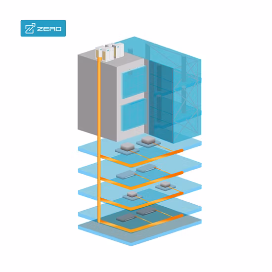Решение HVAC для отелей R410A Система Vrv Vrf Производитель внутренних наружных блоков Коммерческий центральный кондиционер